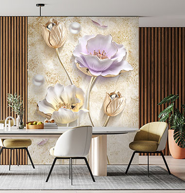 پوستر دیواری گل سه بعدی PA144