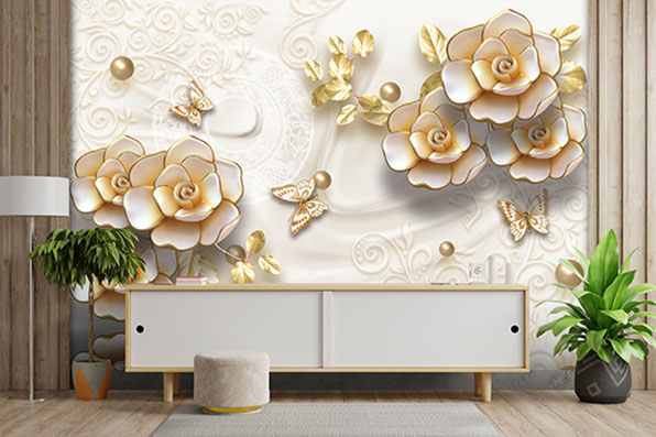 پوستر دیواری گل سه بعدی PA152