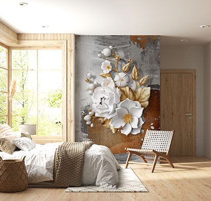 پوستر دیواری گل سه بعدی PA455