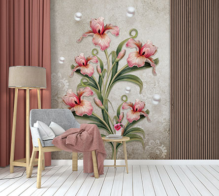 پوستر دیواری گل سه بعدی PA669