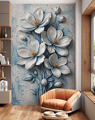 پوستر دیواری گل سه بعدی pb570