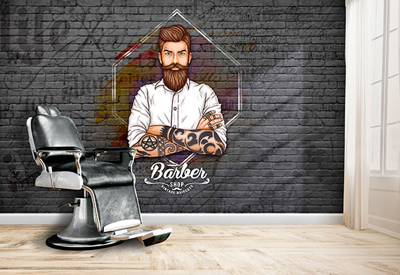 پوستر دیواری آرایشگاه مردانه F7770