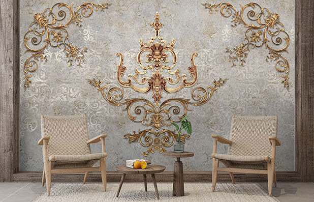 پوستر دیواری داماسک F7031