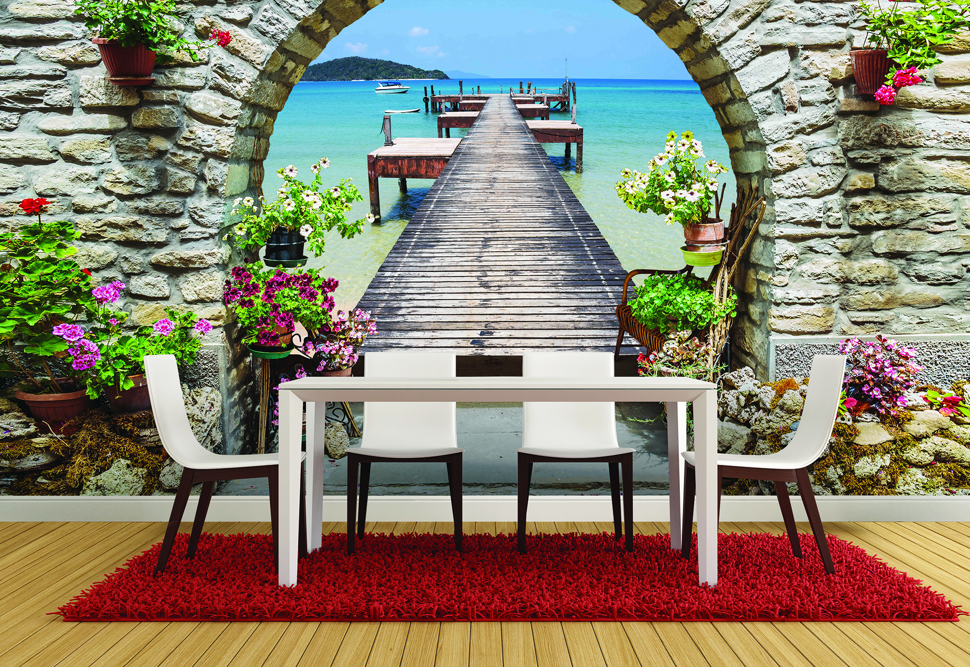 پوستر دیواری طبیعت interior-stylish-design-modern-Contemporary-dining-roo