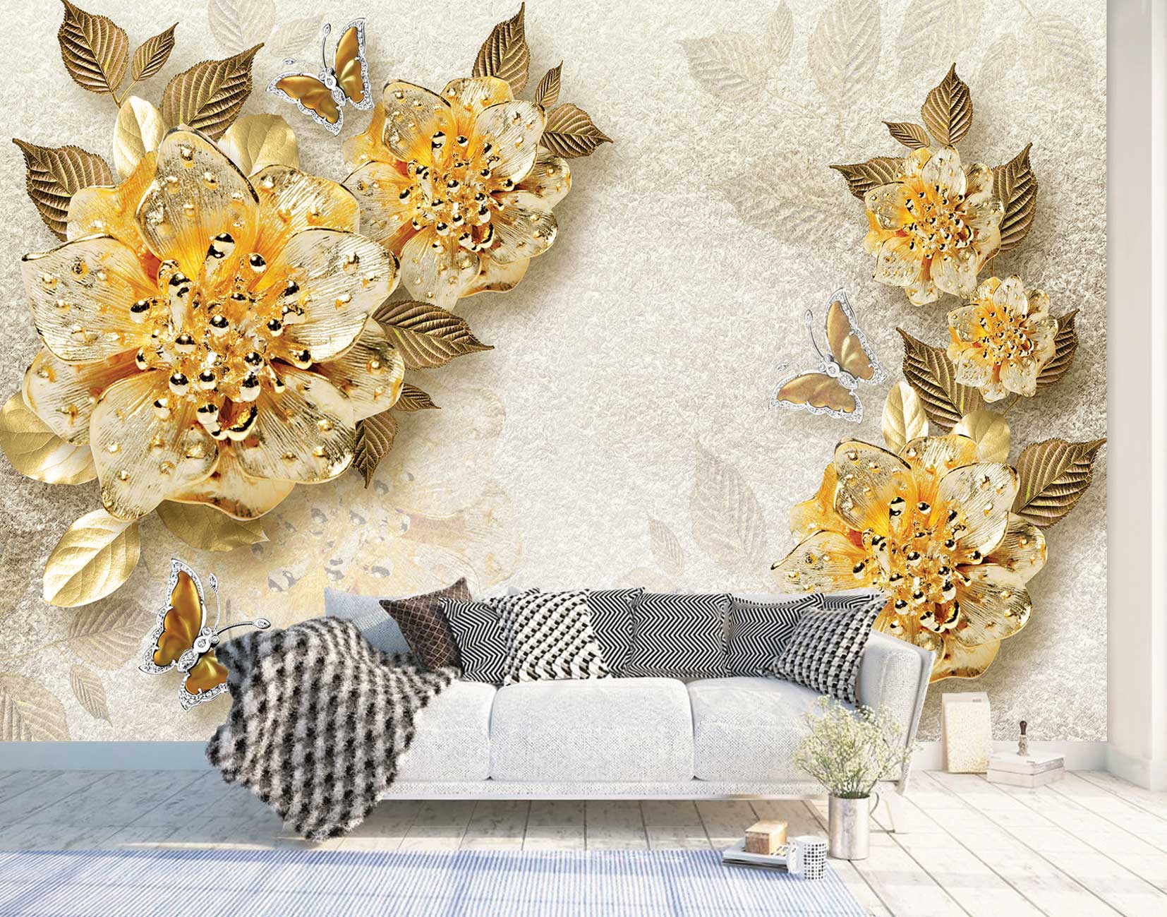 پوستر دیواری گل سه بعدی mt-83337