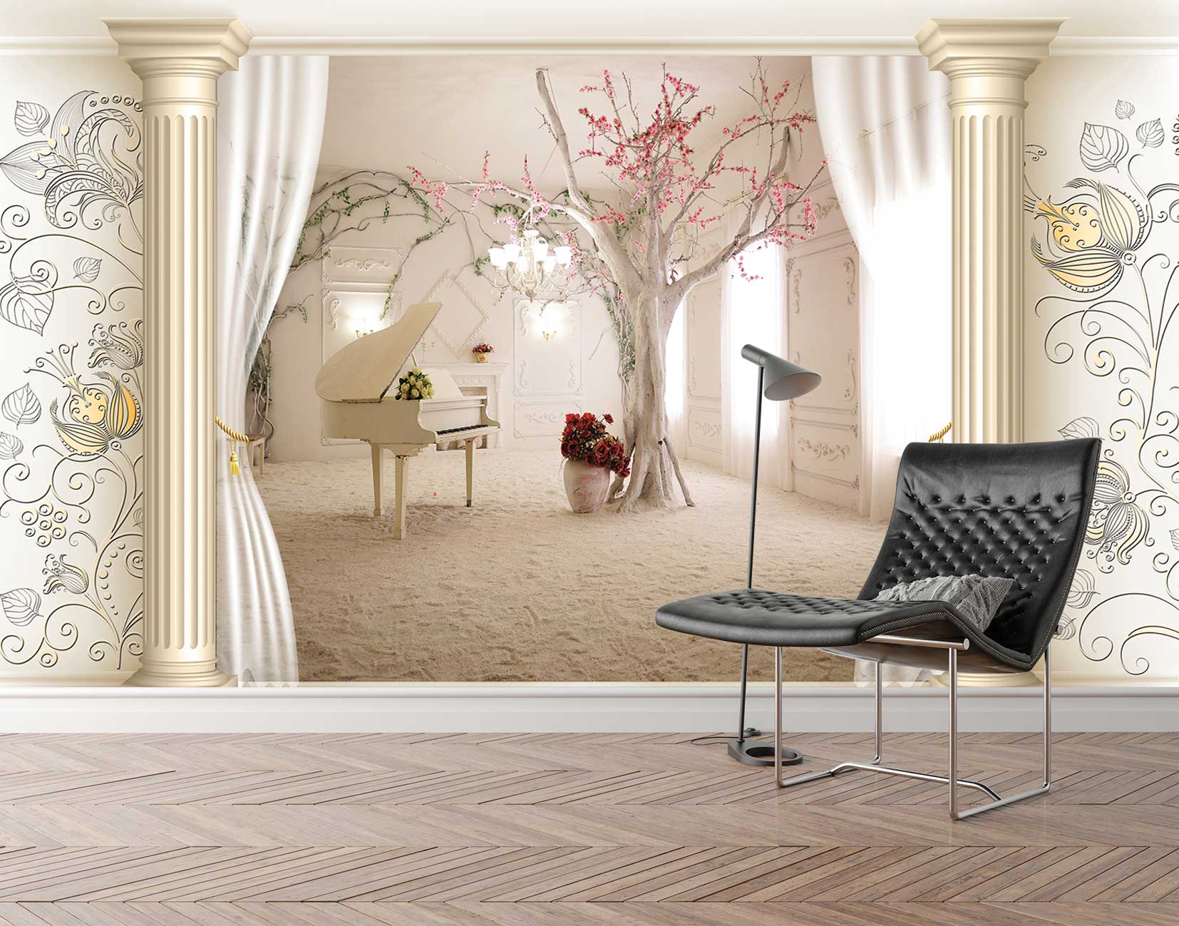 پوستر دیواری گل سه بعدی mt-83438