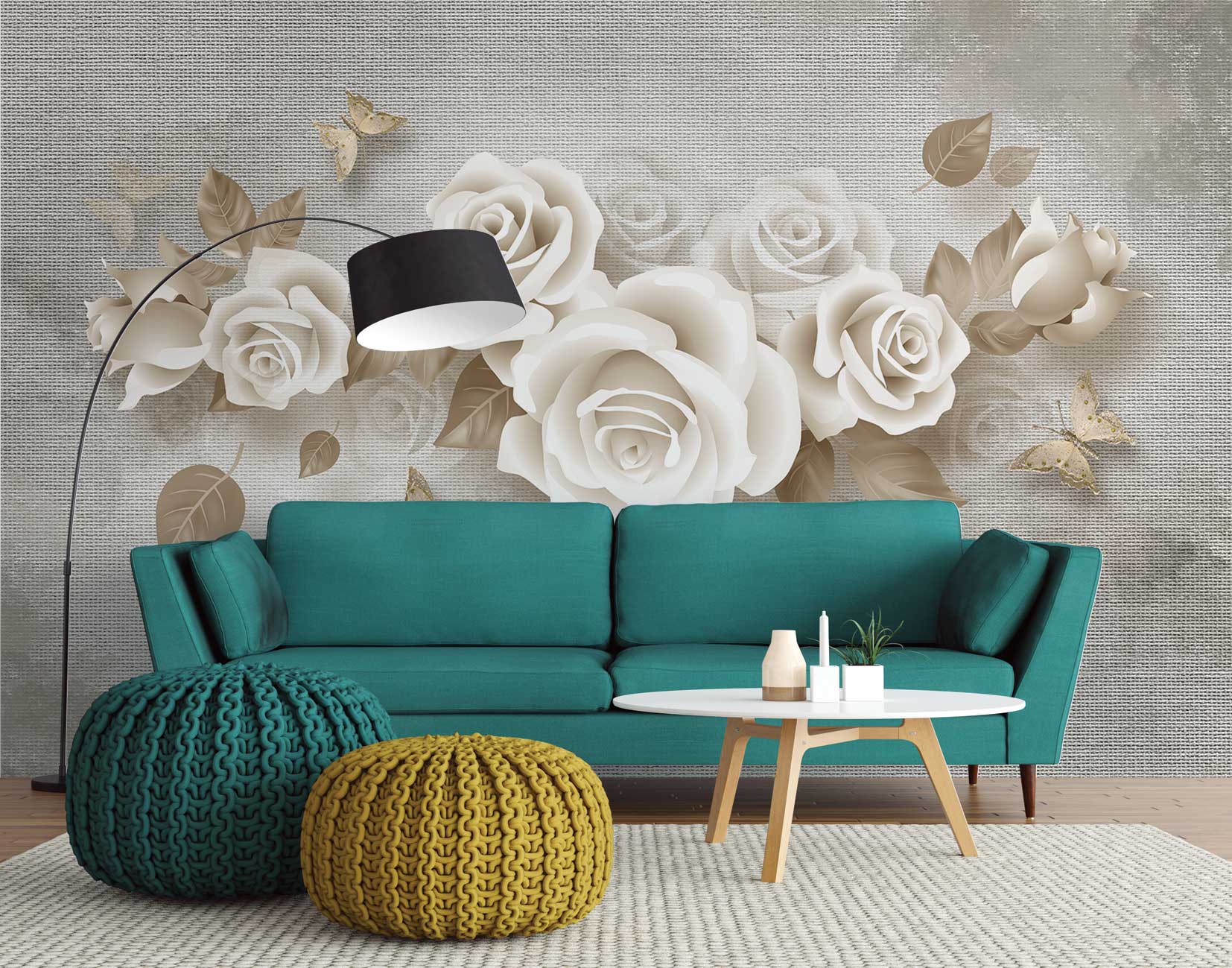 پوستر دیواری گل سه بعدی mt-83439
