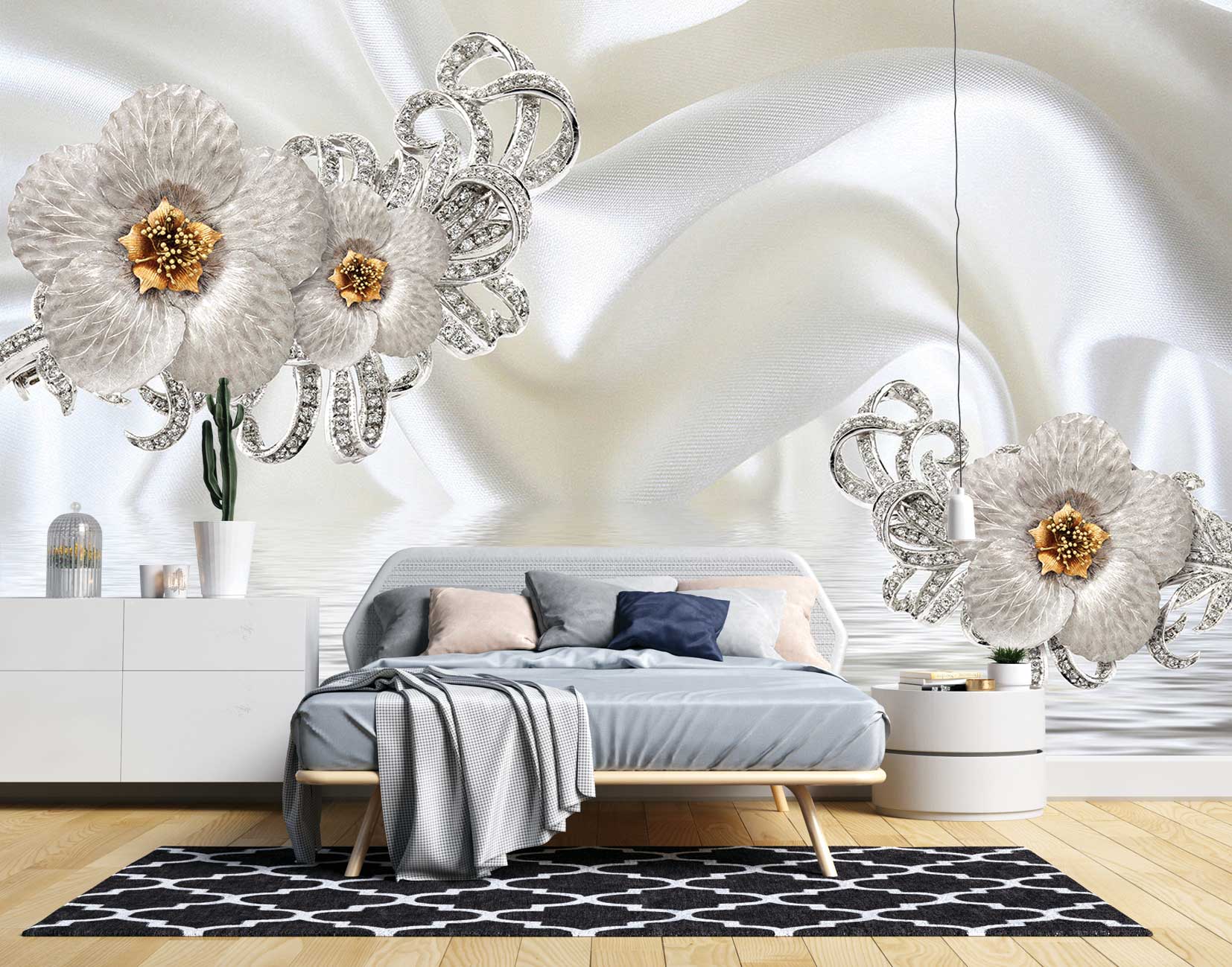 پوستر دیواری گل سه بعدی mt-83454