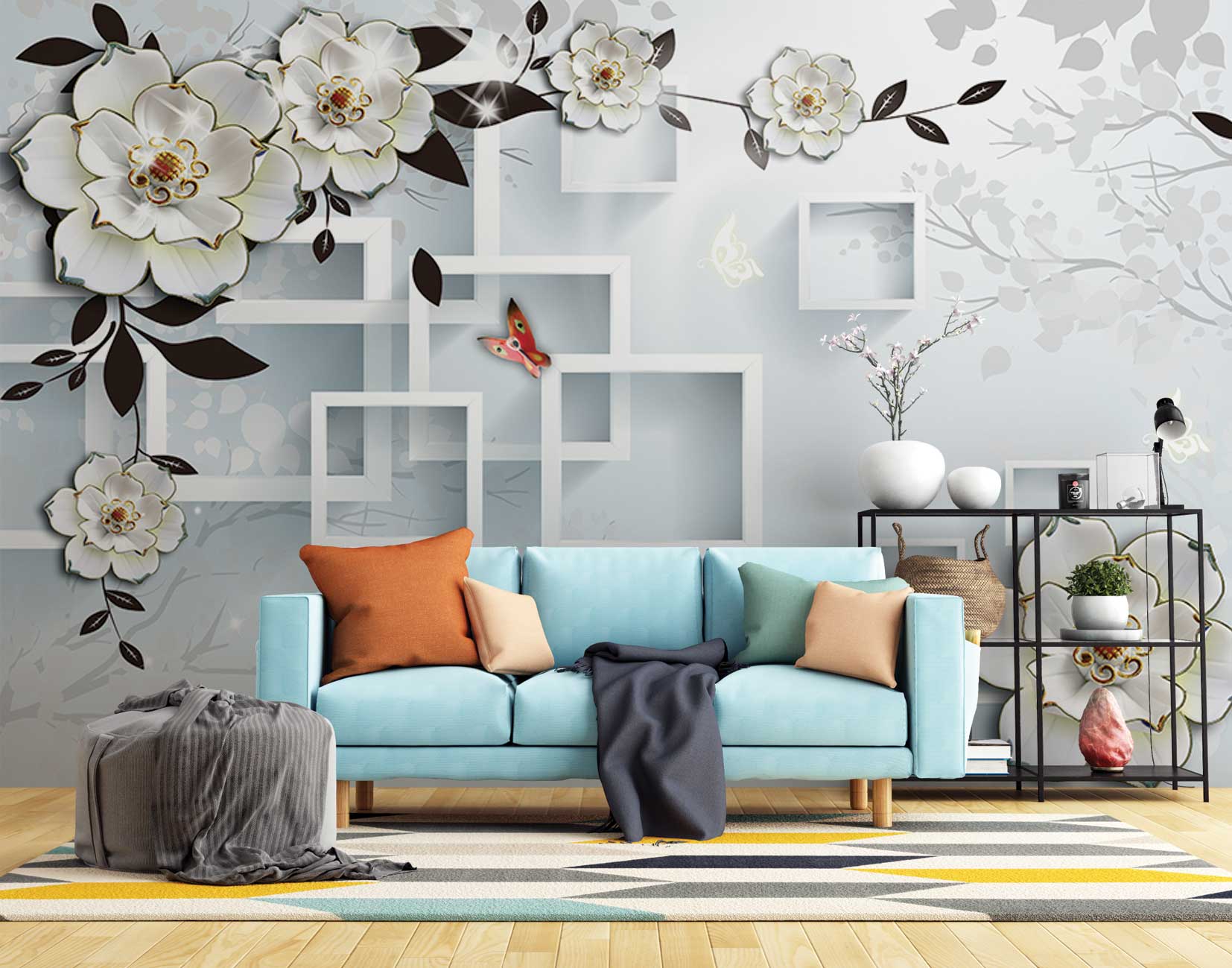 پوستر دیواری گل سه بعدی mt-83525