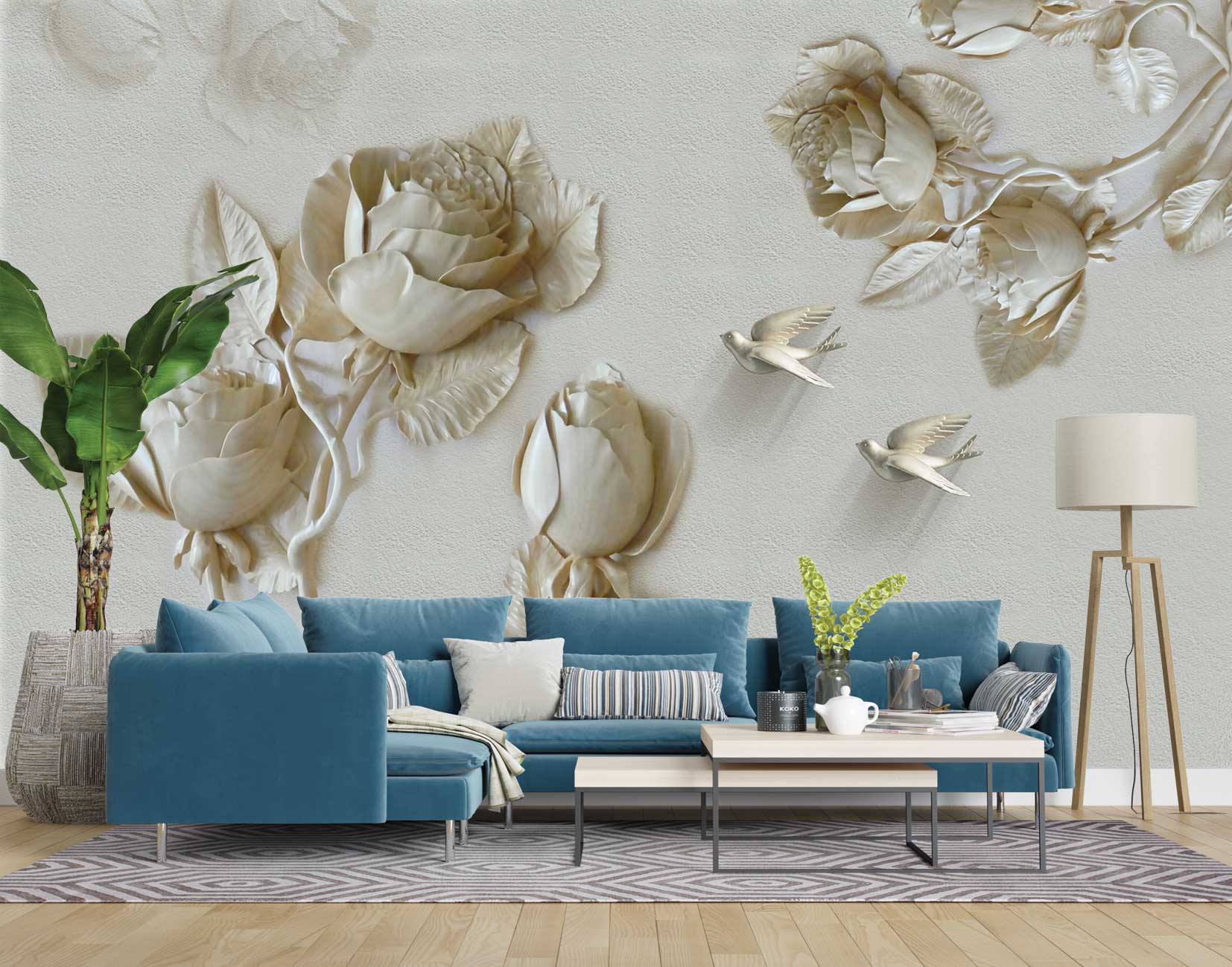 پوستر دیواری گل سه بعدی mt-83483