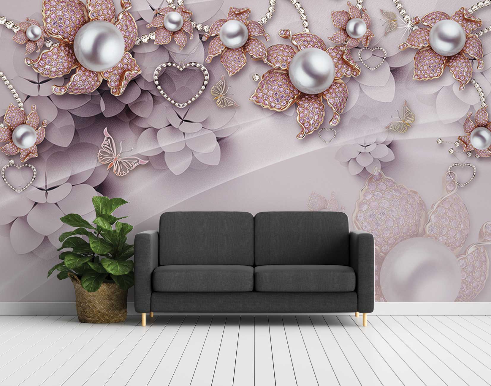 پوستر دیواری گل سه بعدی mt-83606