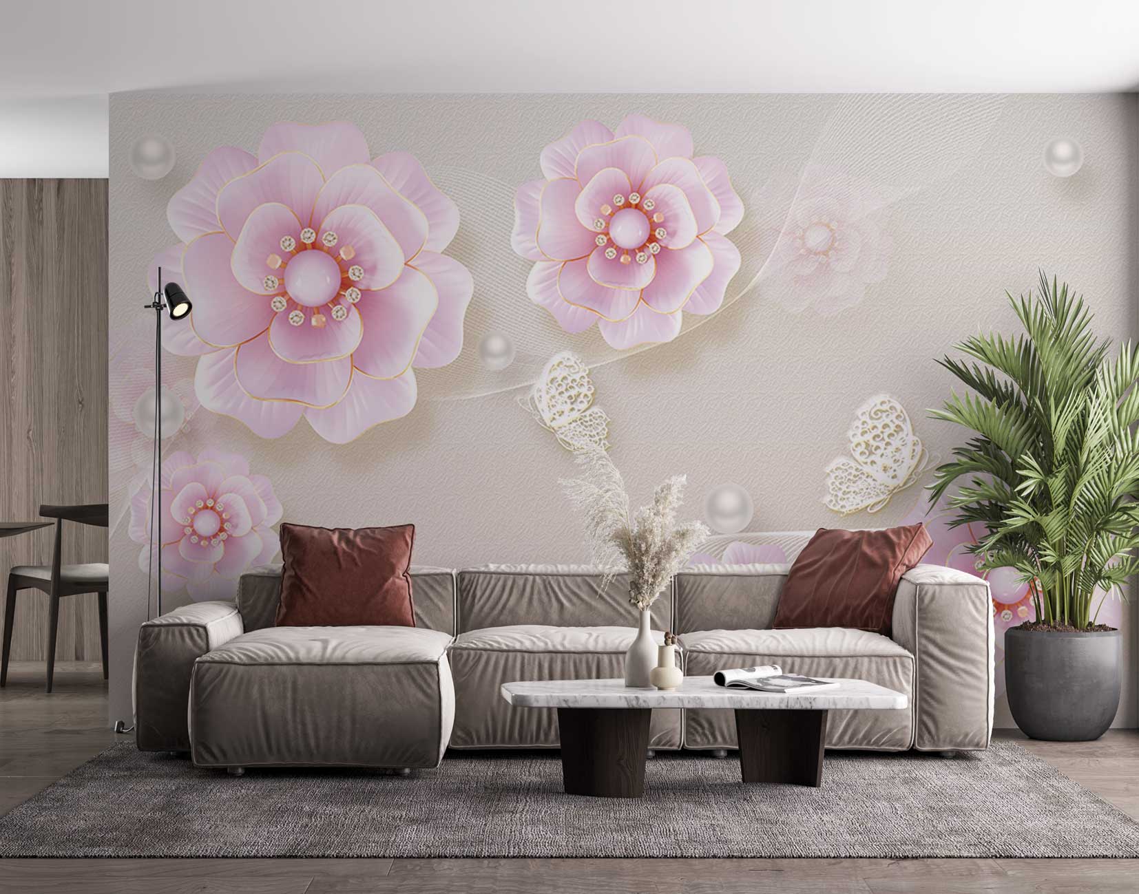 پوستر دیواری گل سه بعدی mt-83759