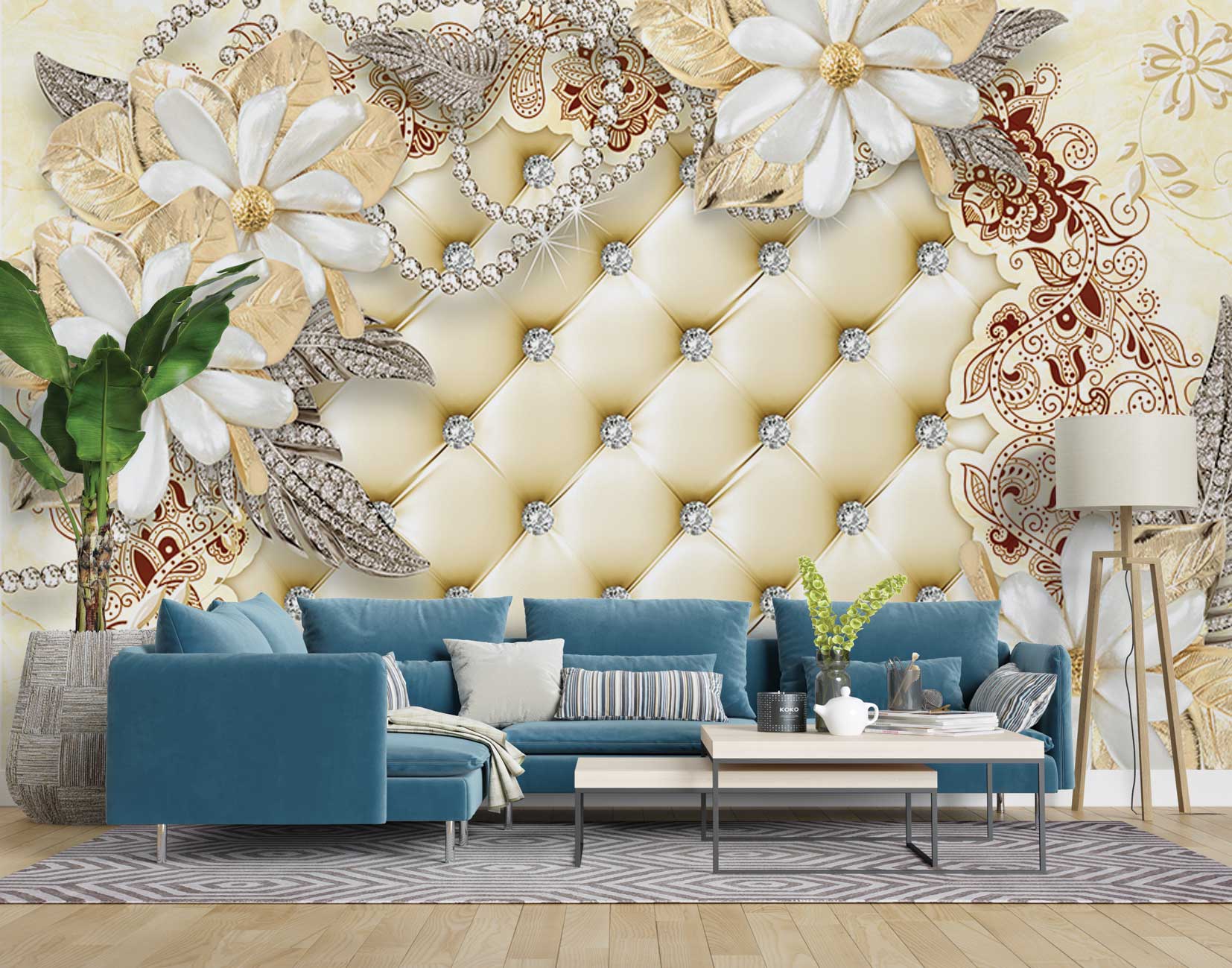 پوستر دیواری گل سه بعدی mt-83749