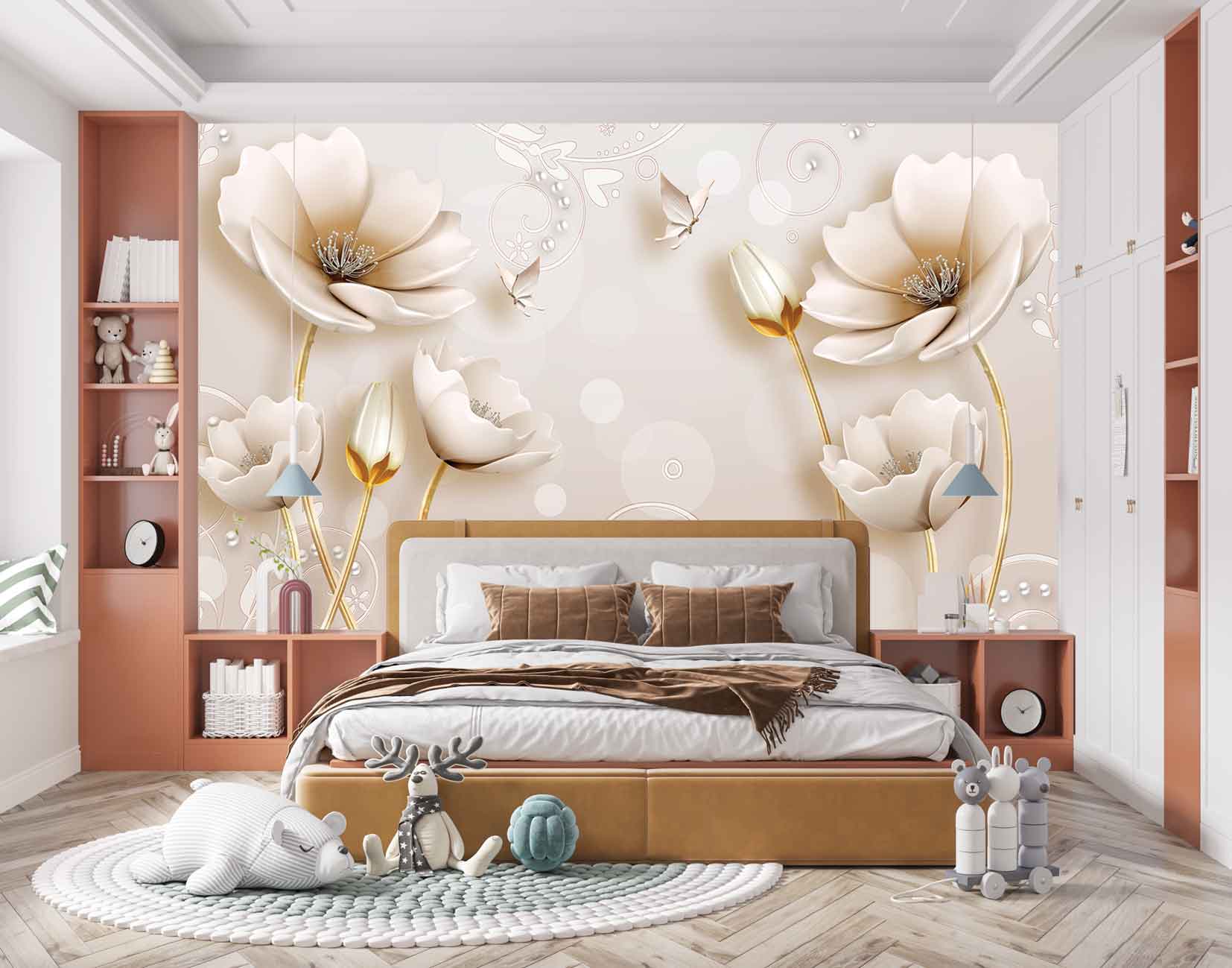 پوستر دیواری گل سه بعدی mt-83937