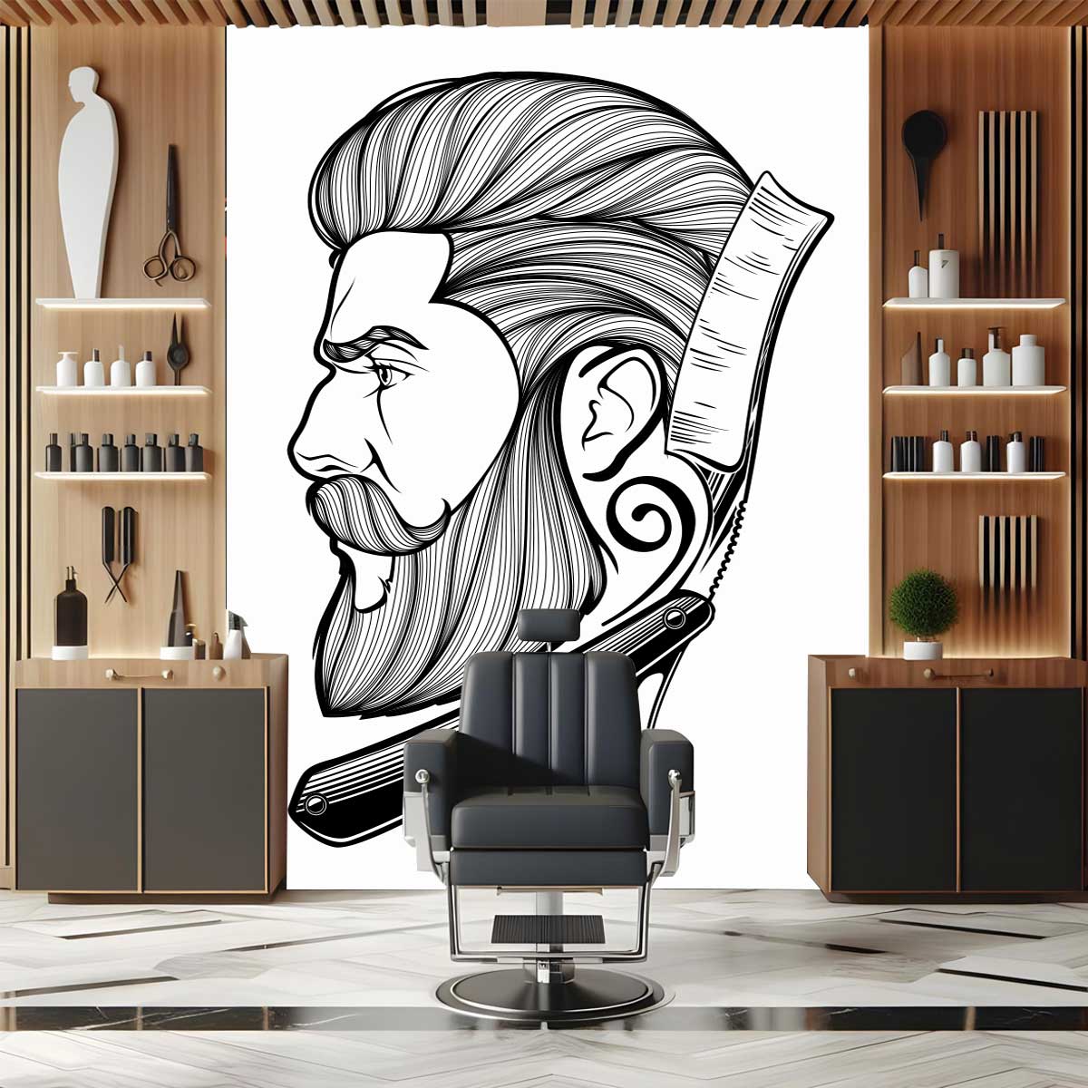 پوستر دیواری آرایشگاه مردانه T5127