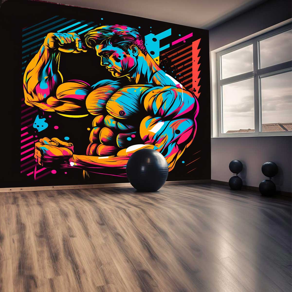پوستر دیواری باشگاه بدنسازی مردانه T5093