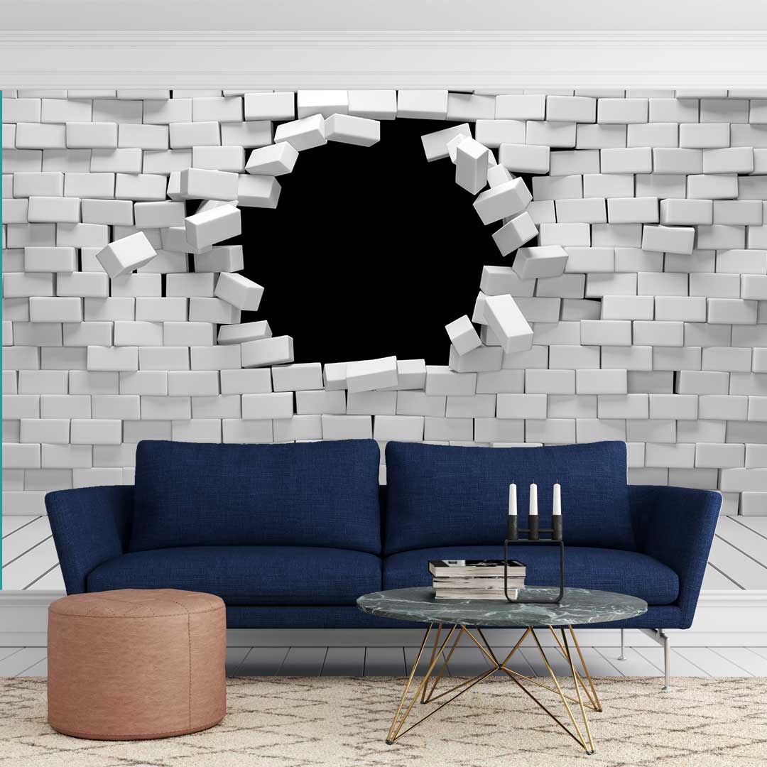 پوستر دیواری سه بعدی حفره در دیوار t3775