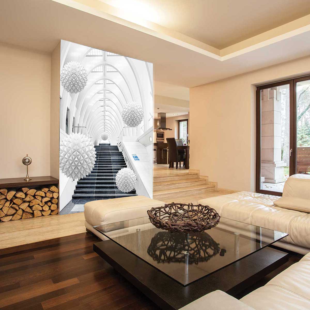 پوستر دیواری سه بعدی راهرو پله برجسته t4063