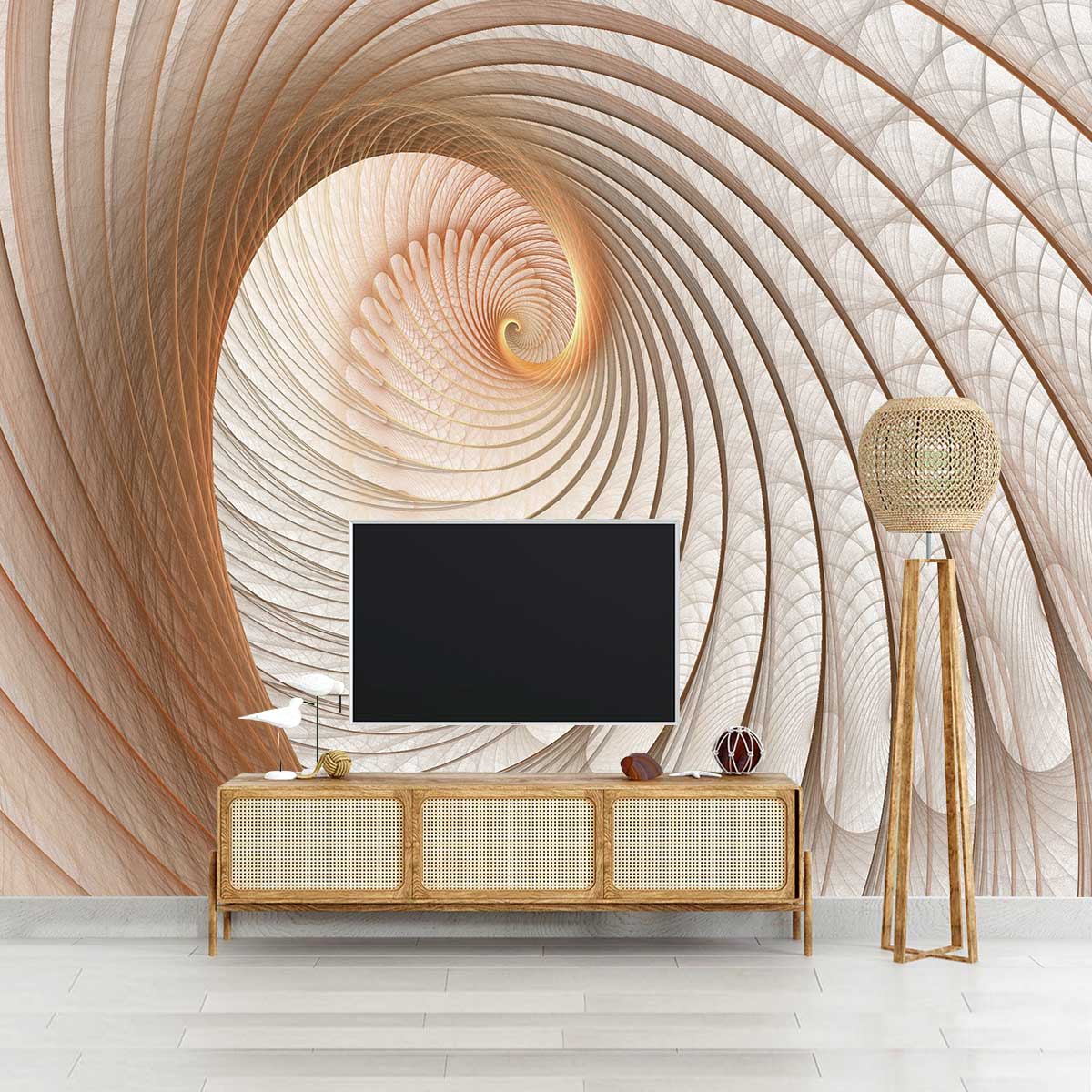 پوستر دیواری سه بعدی  برجسته مارپیچ t4124