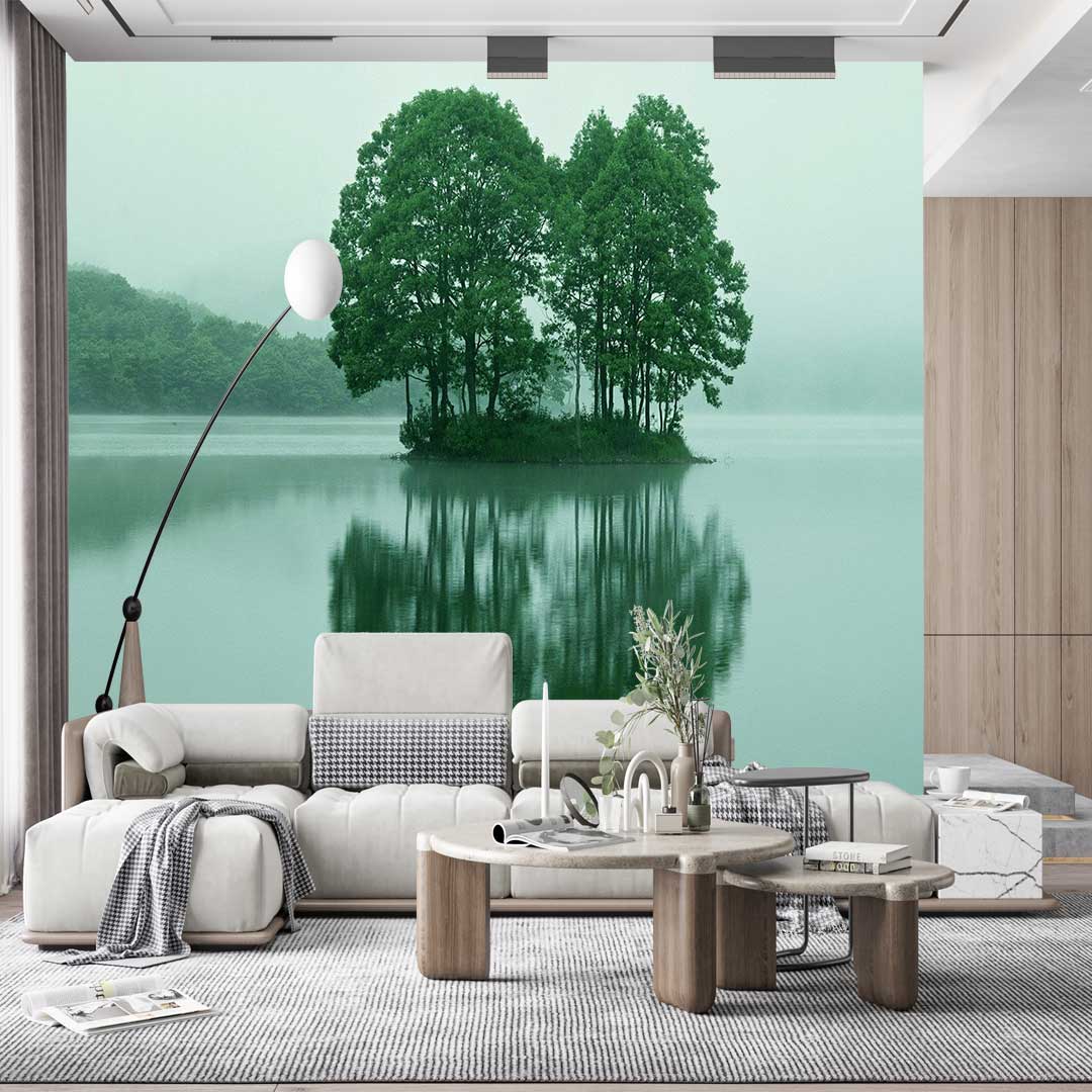 پوستر دیواری طبیعت درخت در دریا t3688