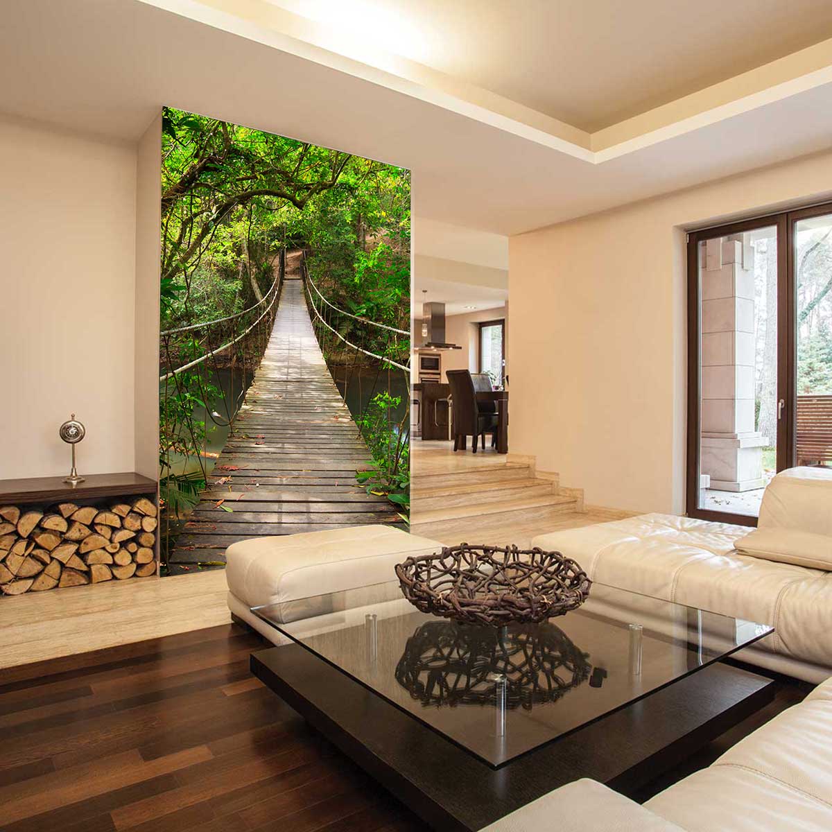 پوستر دیواری طبیعت پل سرسبز t3774