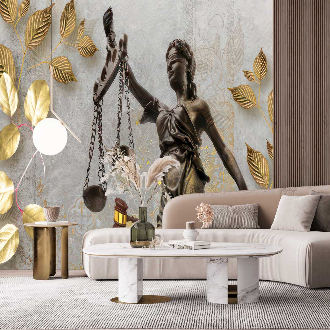 پوستر دیواری مجسمه زن و عدالت t4002