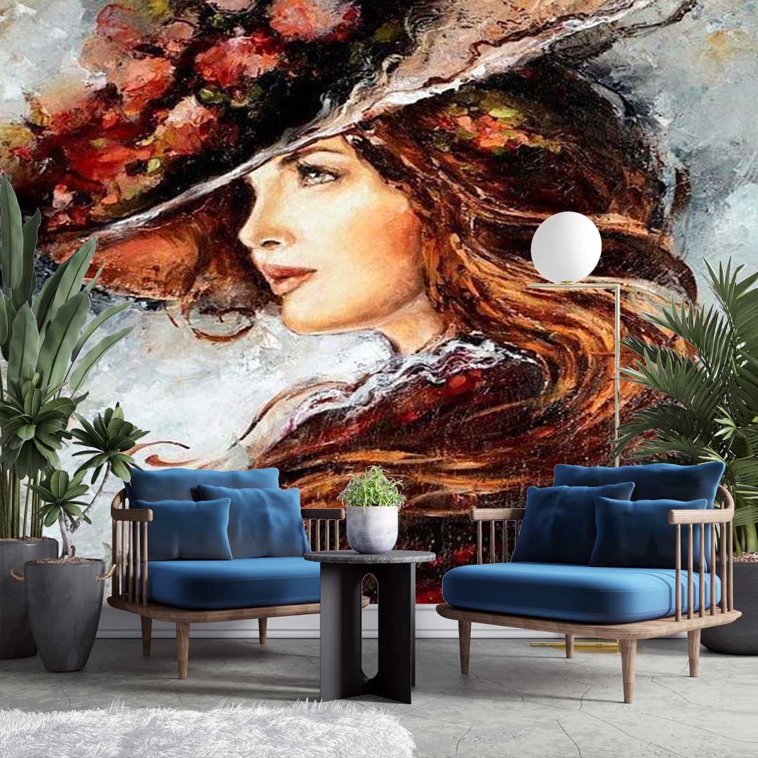 پوستر دیواری نقاشی چهره زن t3549