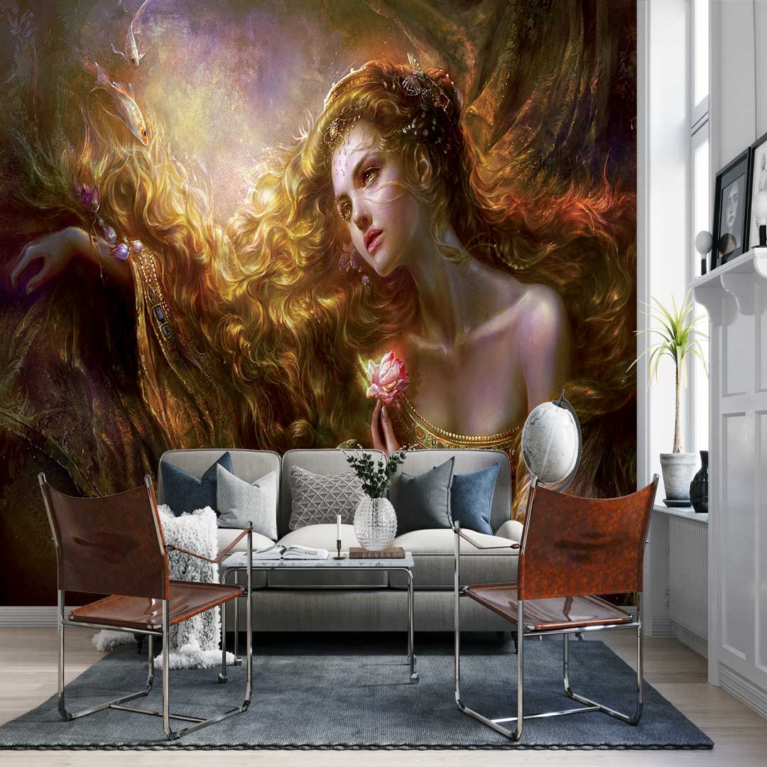پوستر دیواری نقاشی چهره زن زیبا t4092