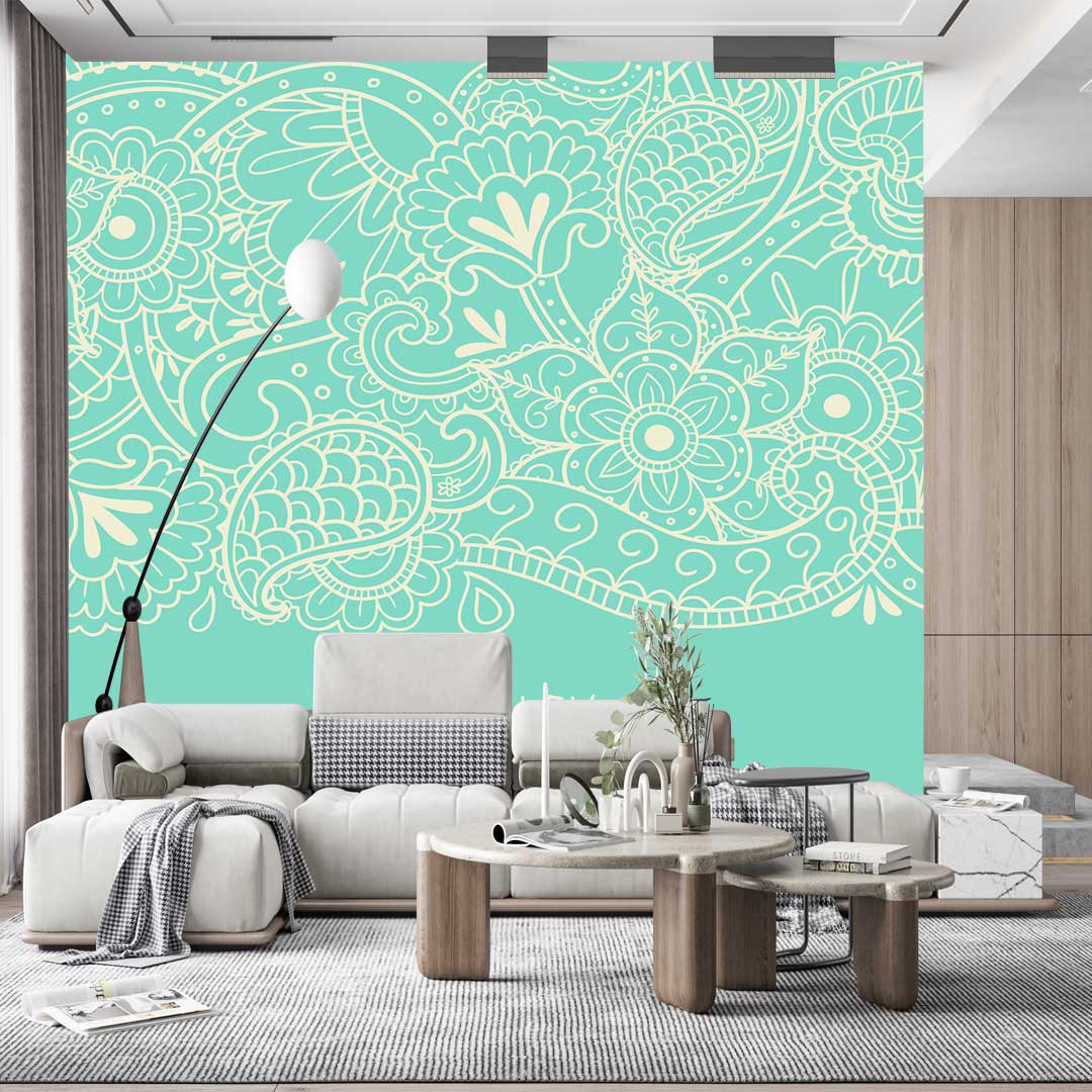 پوستر دیواری تاپیکال زمینه سبز t4199