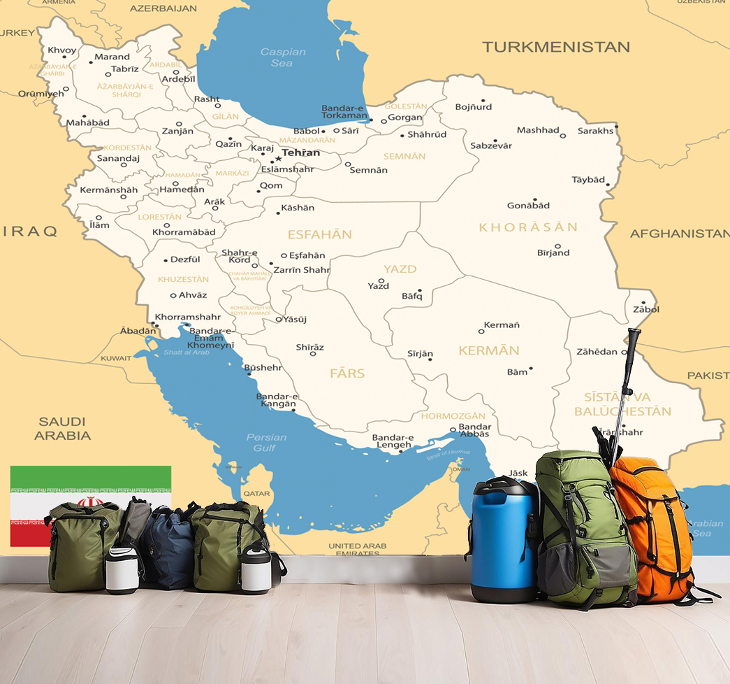 پوستر دیواری طرح نقشه ایران کد dt-1050