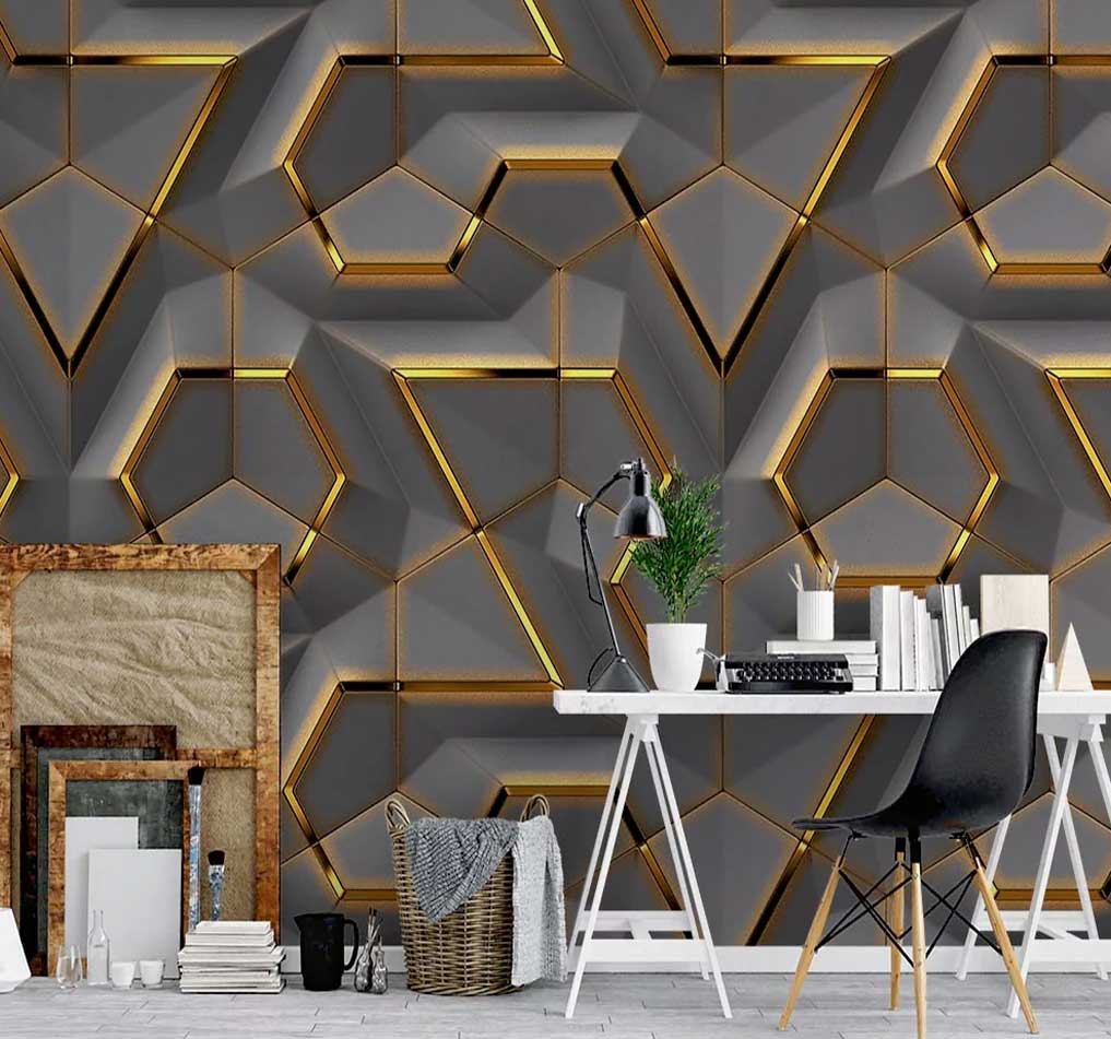 پوستر-دیواری-سه-بعدی-اشکال-هندسی-کد-mt-85010
