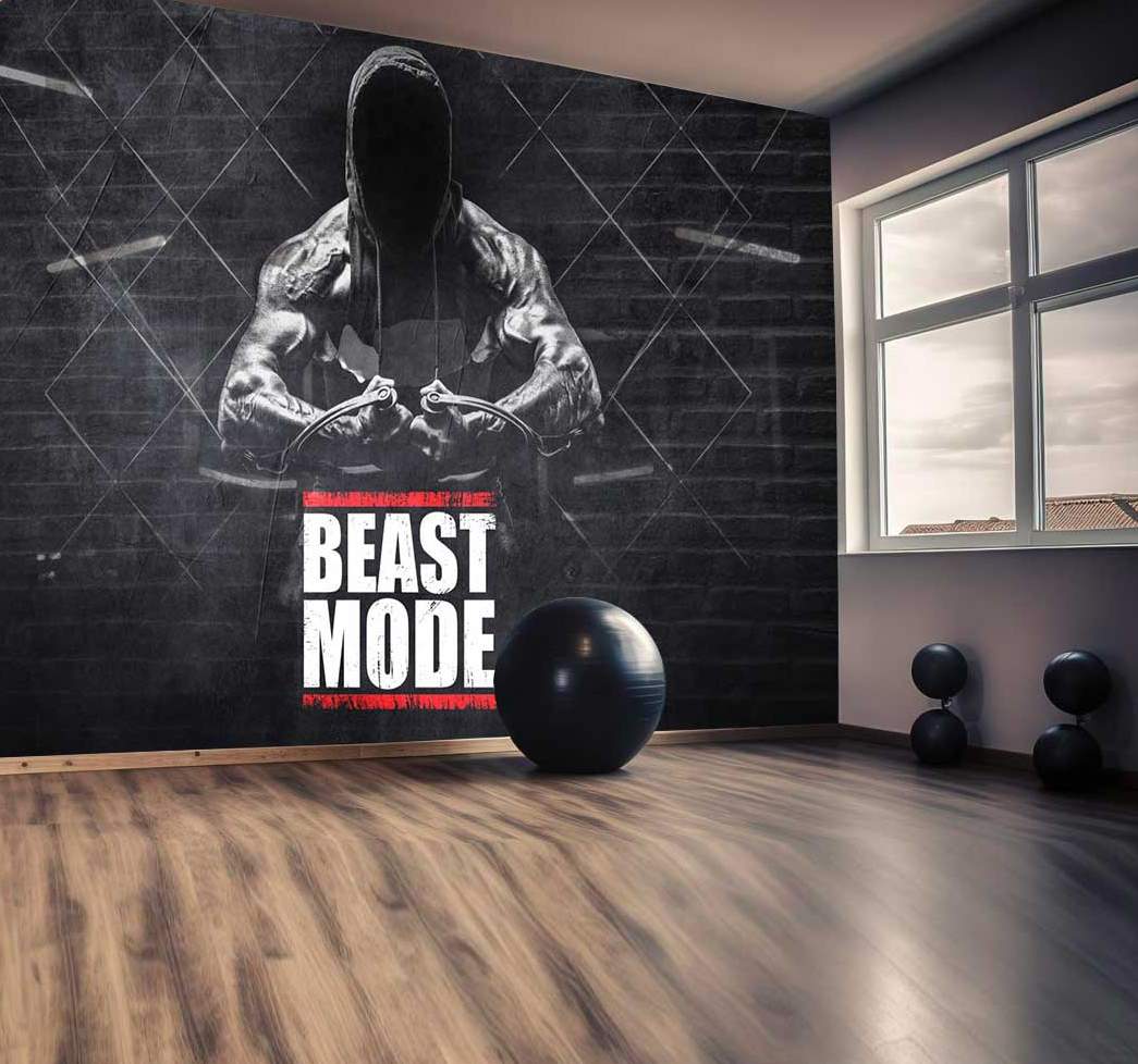 پوستر دیواری سالن بدنسازی طرح best mode کد mt-89081