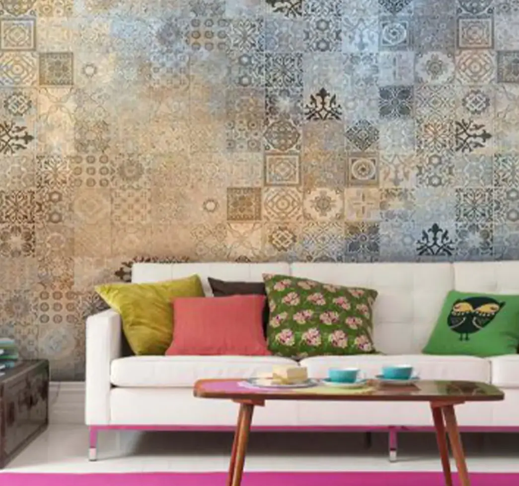 پوستر دیواری لاکچری پتینه دو رنگ کد mt-83174