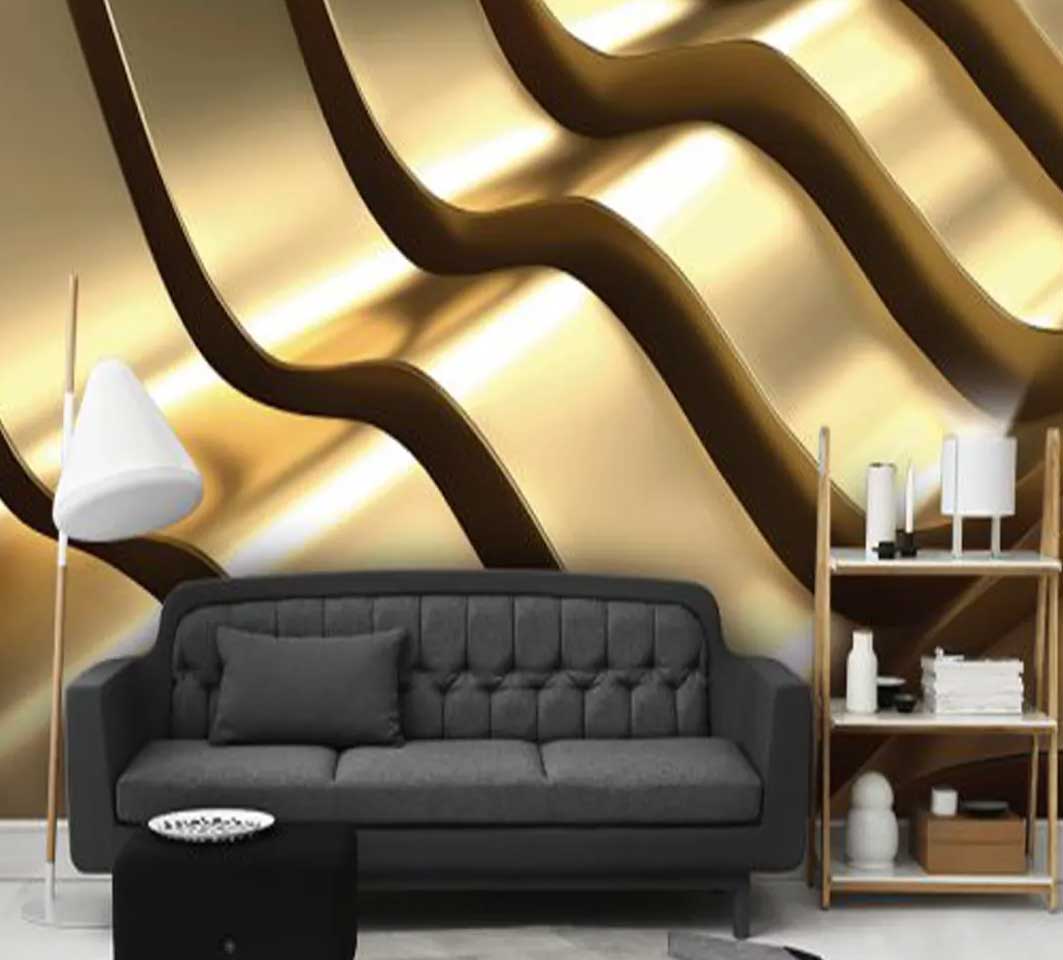 پوستر دیواری سه بعدی طرح هندسی مارپیچ کد b-9411