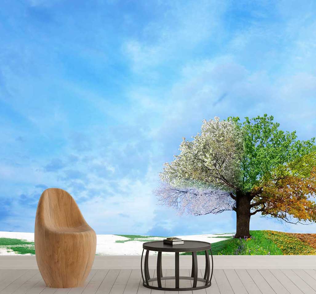 پوستر دیواری منظره چهارفصل کد n-7666