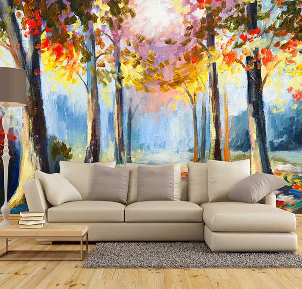 پوستر دیواری نقاشی جنگل کد n-6416
