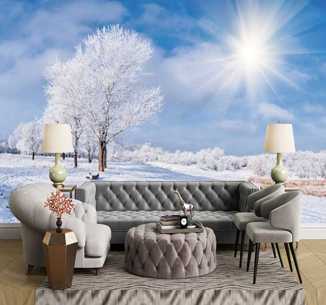پوستر دیواری منظره روز برفی کد n-6907