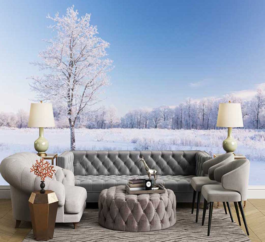 پوستر دیواری تک درخت زمستان کد-n-6930