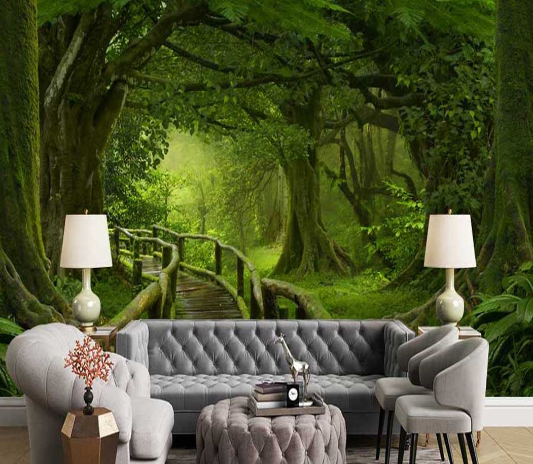 پوستر دیواری جنگل سرسبز کد n-6443