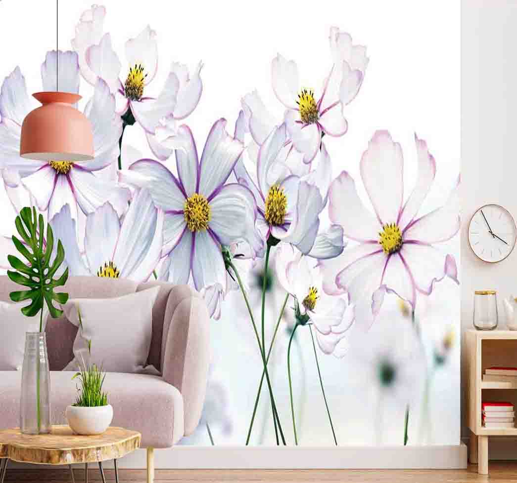 پوستر دیواری هاله ای از گل ها کد F-8375