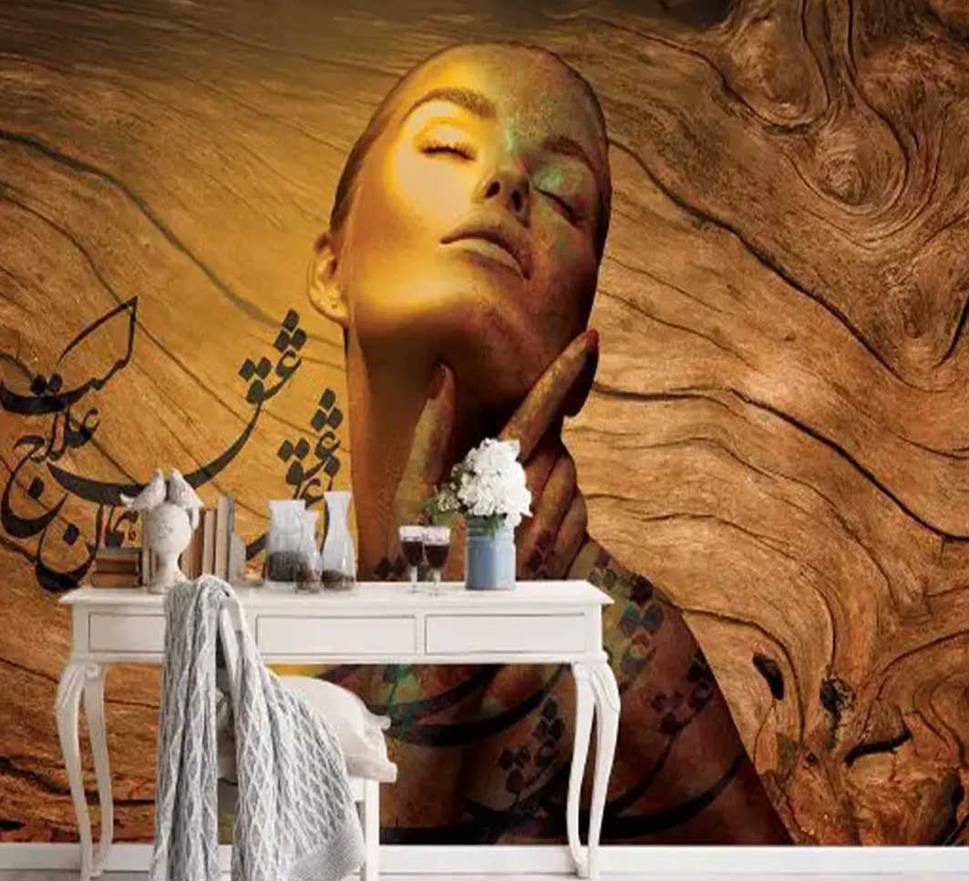 پوستر دیواری لاکچری چهره زنmt-83131