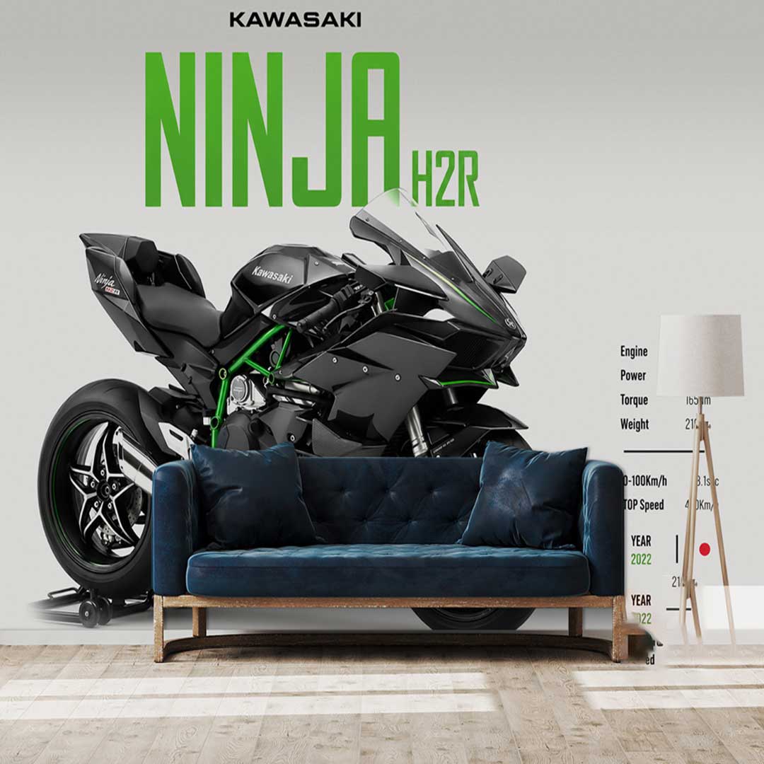 پوستر دیواری موتور سنگین کاوازاکی Ninja-H2R کد DA-4037 مناسب اتاق جوان