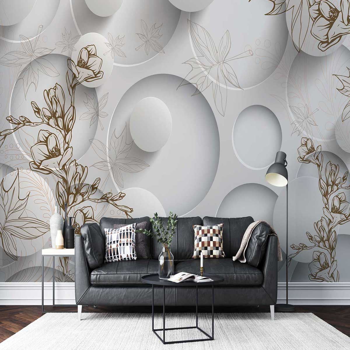 پوستر دیواری سه بعدی حفره دایره ای mt83387