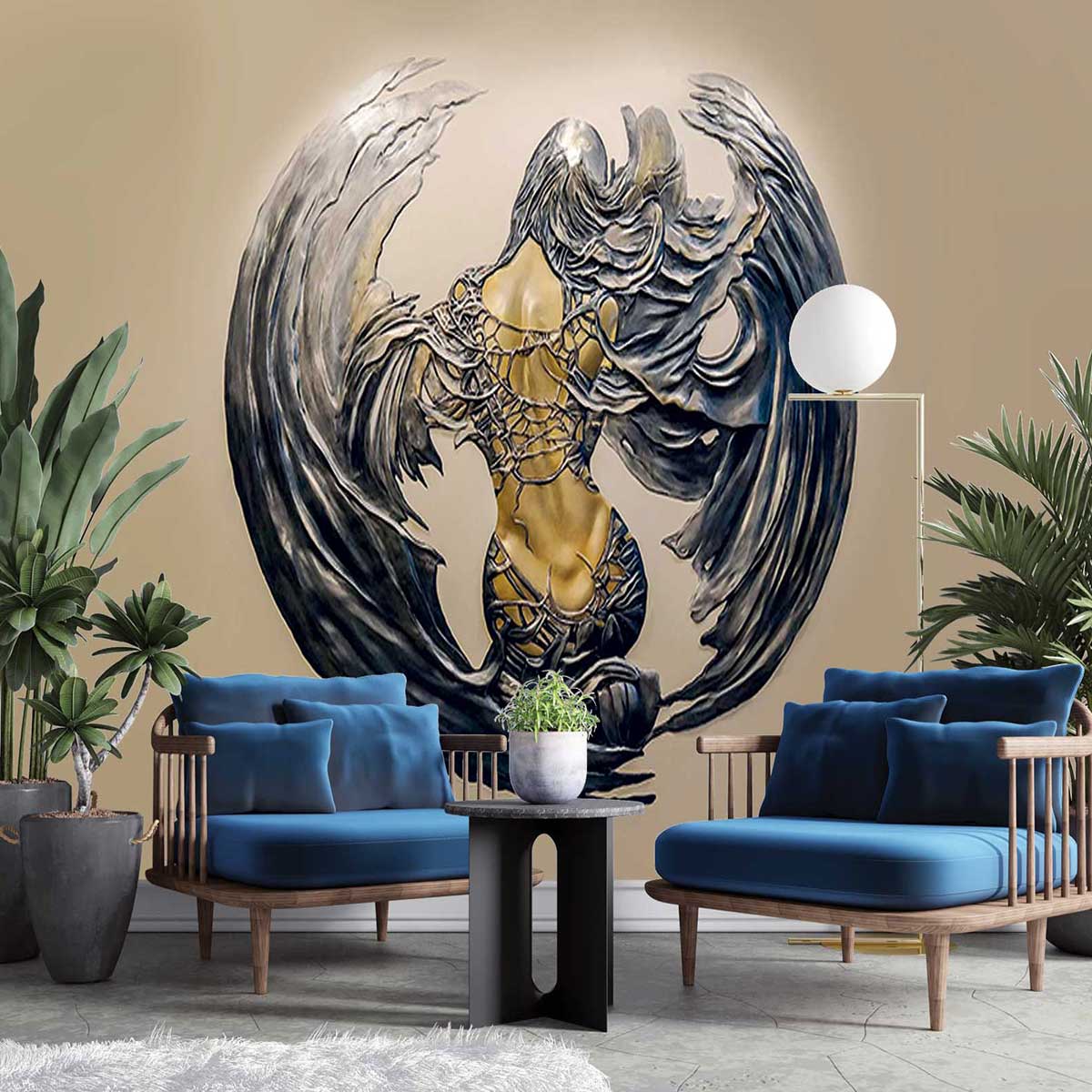 پوستر دیواری سه بعدی  فرشته mt83549