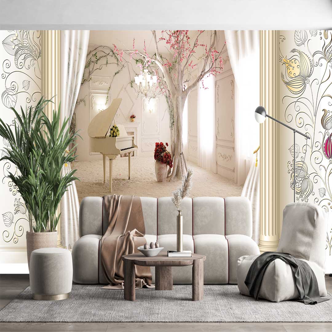 پوستر دیواری سه بعدی  محیط خانه t3387