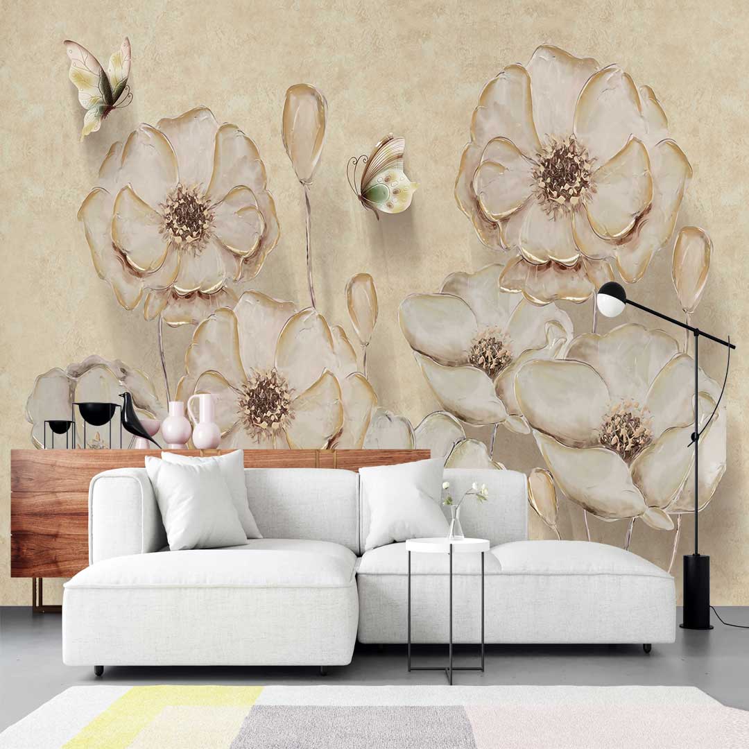 پوستر دیواری  گل سه بعدی  برجسته t4144