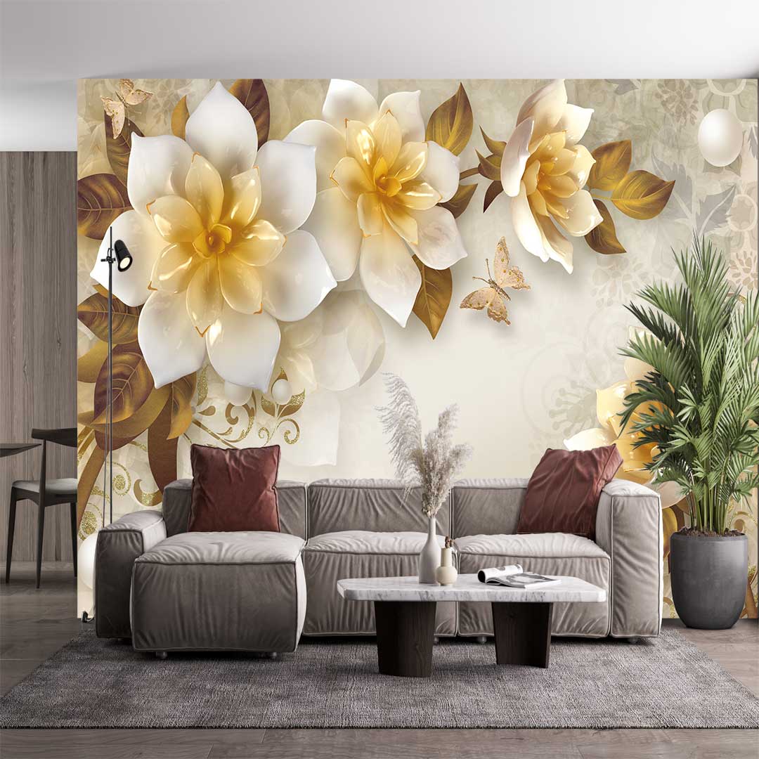 پوستر دیواری  گل سه بعدی  گل نرگس t4182