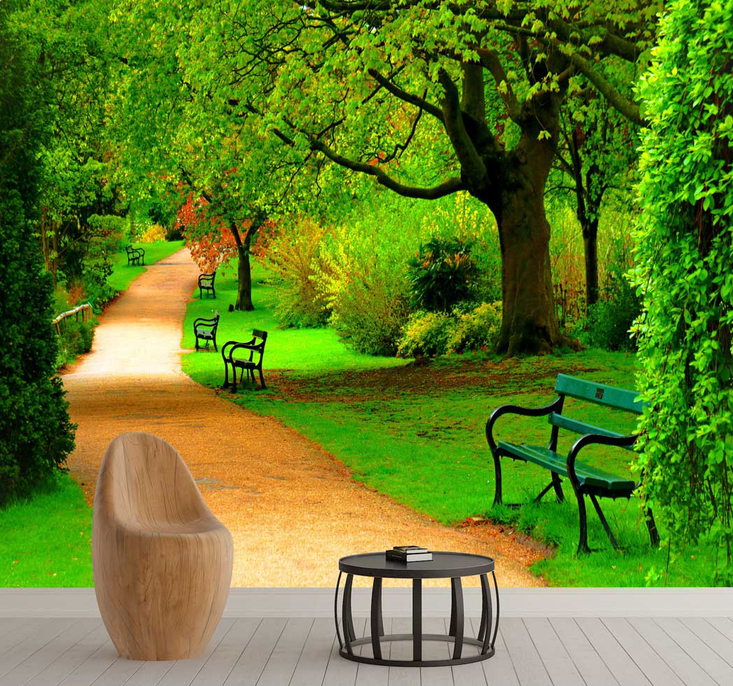 پوستر دیواری منظره بهاری سرسبز و زیبا کد mt-86075