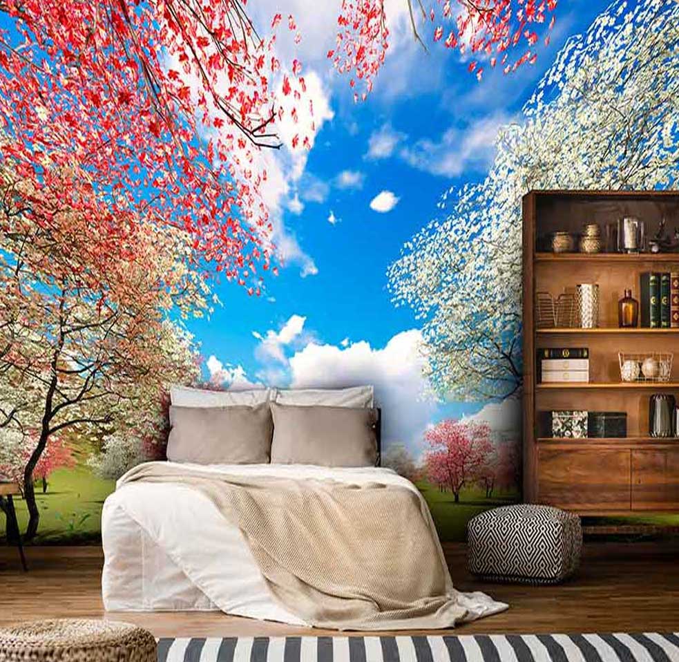 پوستر دیواری طبیعت آسمان آبی کد n-5879