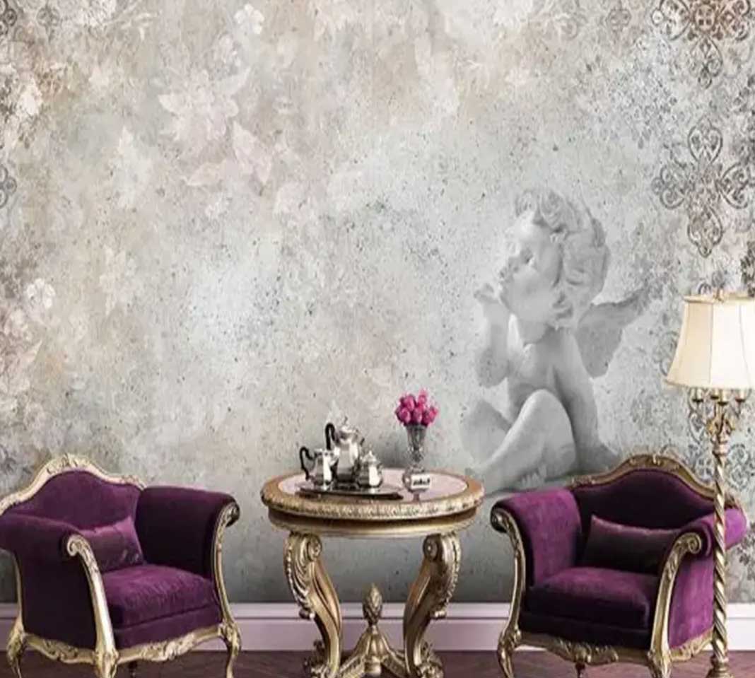پوستر دیواری لاکچری پتینه طرح فرشته کد A-3029
